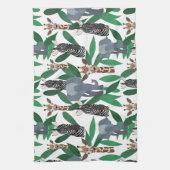 Jungle Zebra Elephant Giraffe Safari Tiere Geschirrtuch (Vertikal)