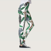 Jungle Zebra Elephant Giraffe Safari Tiere Leggings (Rechts)