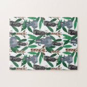 Jungle Zebra Elephant Giraffe Safari Tiere Puzzle (Horizontal)