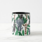 Jungle Zebra Elephant Giraffe Safari Tiere Tasse (Zentrum)