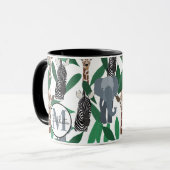 Jungle Zebra Elephant Giraffe Safari Tiere Tasse (Vorderseite Links)