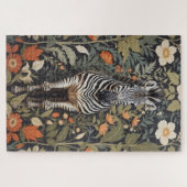 Jungle Zebra Floral Puzzle (Horizontal)