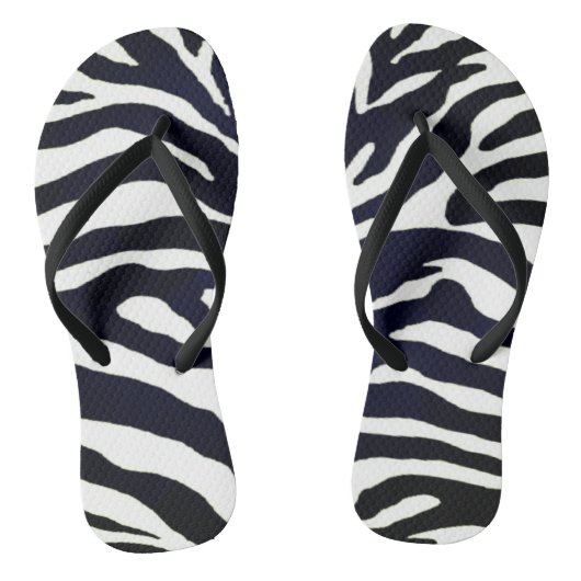 Jungle Zebra Print Summer Sandal Flip Flops Badesandalen (Fußbett)