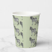 Jungle Zebra Wild Pattern Pappbecher (Rechts)