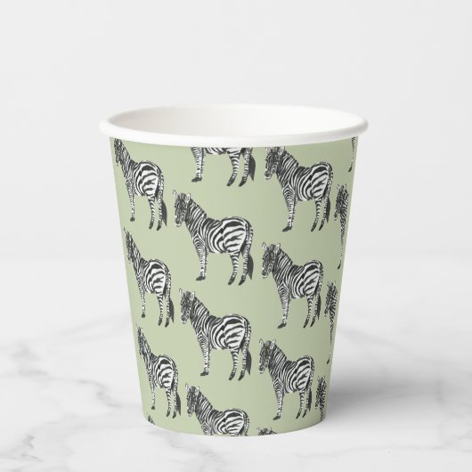 Jungle Zebra Wild Pattern Pappbecher (Vorderseite)