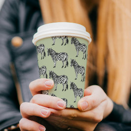 Jungle Zebra Wild Pattern Pappbecher