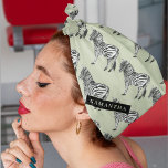 Jungle Zebra Wild Pattern & Personalized Name Halstuch<br><div class="desc">Jungle Zebra Wild Pattern & Personalized Name</div>