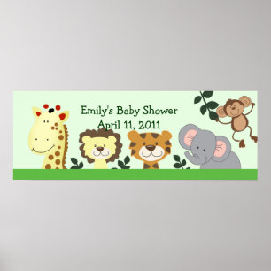 JUNGLE ZOO PARTY Individuell gestaltetes Geburtsta Poster