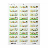 Jungle Zoo Party PRINTABLE ADRESSE ETIKETTEN (Vorne)