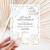 Jungle Zoo Safari Tiere Geburtstag Einladung