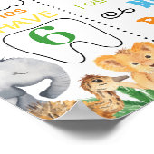 Jungle Zoo Safari Tiere Wild einen Geburtstag Poster (Ecke)