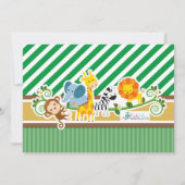 Jungle Zoo Tiersafari Erlebnis Geburtstag Foto Einladung (Rückseite)