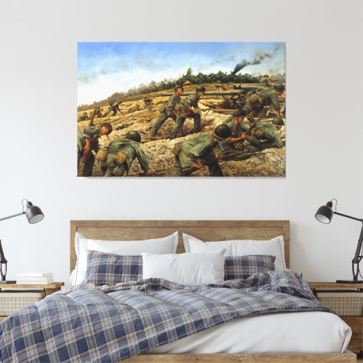 Jungleers on Biak von Keith Rocco Print Leinwanddruck (Insitu (Schlafzimmer))