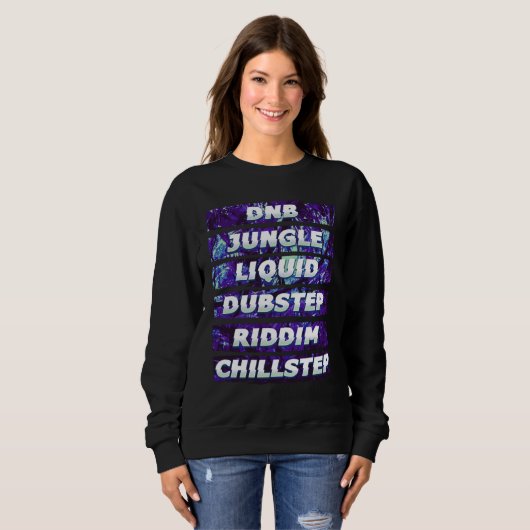 Junglis DNB Dubstep Riddim EDM Rave Festival Sweatshirt (Vorne ganz)