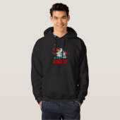 Junglist Christmas Rave Snowman Drum and Bass Dnb Hoodie (Vorne ganz)