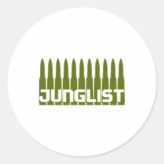 Junglist Green Runder Aufkleber (Vorderseite)
