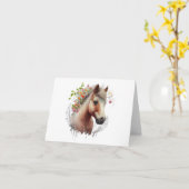 Jungpferd mit Blume BLANK Karte (Gelbe Blume)