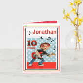 Jungs 10. Geburtstagskarte individuell anpassen -  Karte (Gelbe Blume)