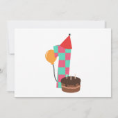 Jungs 1. Geburtstag Einladung (Rückseite)