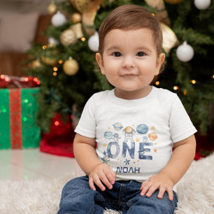 Jungs 1. Geburtstagsastronaut Baby T-shirt