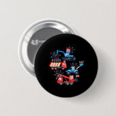 Jungs 4. Juli Kranwagen Baufahrzeug Button (Vorne & Hinten)