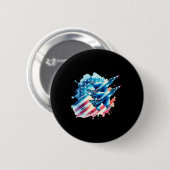 Jungs 4. Juli US-Flagge Fighter Jet 2 Button (Vorne & Hinten)