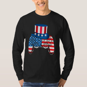 Jungs 4. Juli Video Game American Flag Onkel Sa T-Shirt