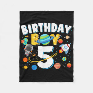 Jungs 5th Birthday Astronaut Weltraumplanets vier Fleecedecke