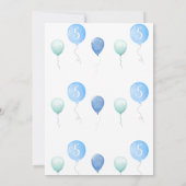 Jungs 5th Dino Geburtstagsparty Einladung (Rückseite)