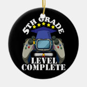 Jungs 5th Grade Abschluss 2022 Videospielklasse Keramik Ornament (Vorne)