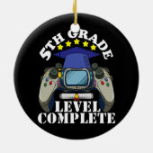 Jungs 5th Grade Abschluss 2022 Videospielklasse Keramik Ornament (Hinten)