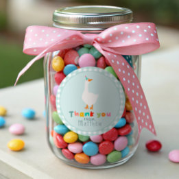 Jungs Albern Gänse Erstgeburt Gingham Gevor Runder Aufkleber