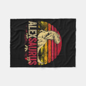 Jungs Alex Saurus Dinosaurier Rex Name Fleecedecke (Vorderseite (Horizontal))