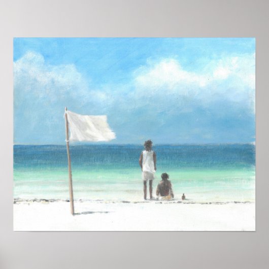 Jungs am Strand Kenya Poster (Vorne)