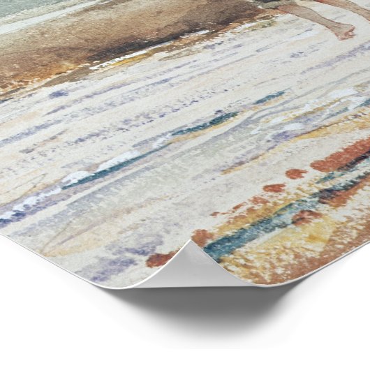 Jungs am Strand Poster (Ecke)