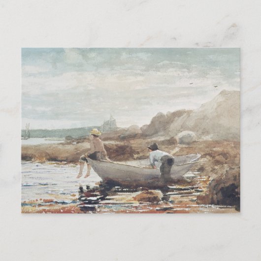 Jungs am Strand Postkarte (Vorderseite)