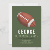 Jungs American Football Kinder 12. Geburtstag Einladung (Vorderseite)