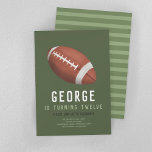 Jungs American Football Kinder 12. Geburtstag Einladung<br><div class="desc">Dieses niedliche und moderne Kindergeburtstag-Einladungs-Design mit Sportmotiv besticht durch ein amerikanisches Cartoon-Design auf grünem Hintergrund. Die Einladung kann mit Ihrem Jungennamen und anderen Details personalisiert werden, die für Ihr Party notwendig sind. Die perfekte Ergänzung zum Party Ihres Kindes zum Thema Sport. Diese Einladung ist Set für einen 12. Geburtstag, aber...</div>