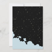 Jungs Astronaut Katzenschwarzer Kindergeburtstag Einladung (Rückseite)