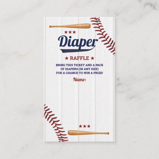 Jungs Baseball Babydusche Windelwanne Begleitkarte (Vorderseite)