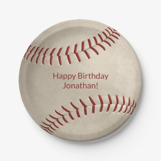 Jungs Baseball-Softball-Party Pappteller (Vorderseite)