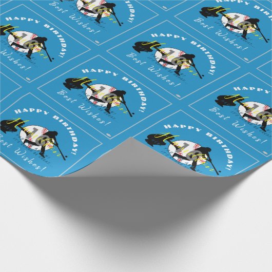 Jungs Baseball-Themenbroschüre Geschenkpapier (Ecke)