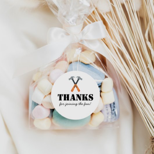 Jungs Baumeister Runder Aufkleber