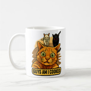 Jungs, bin ich erledigt? Lustiges Katzen-Meme Pani Kaffeetasse