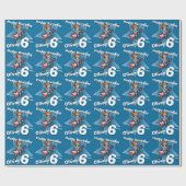 Jungs blau geben Ihrem Alter und Namen Rockstar Pa Geschenkpapier (Flach)