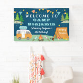 Jungs Camping Geburtstag Camp Out Party Willkommen Banner (Insitu)