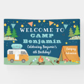 Jungs Camping Geburtstag Camp Out Party Willkommen Banner (Horizontal)