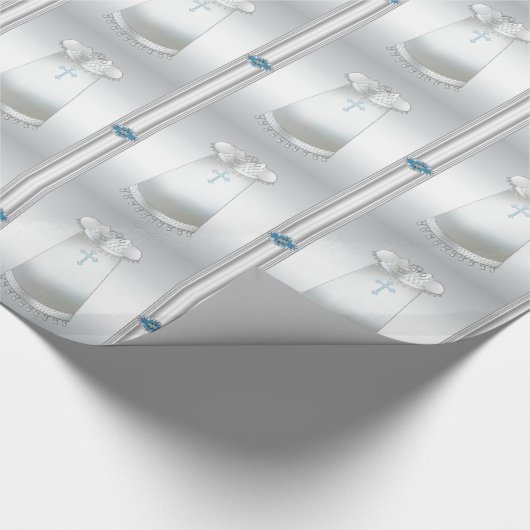 Jungs Christening Geschenkpapier (Ecke)