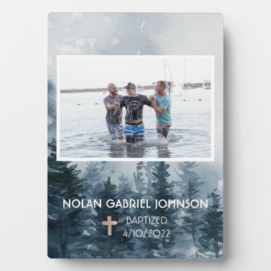 Jungs Christliche Taufe Gedenkstätte Fotoplatte (Vorderseite)