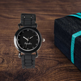 Jungs Cool Modernes Schwarzes Stilvolles Individue Armbanduhr